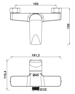 Смеситель для душа Swedbe Venado 1620 хром